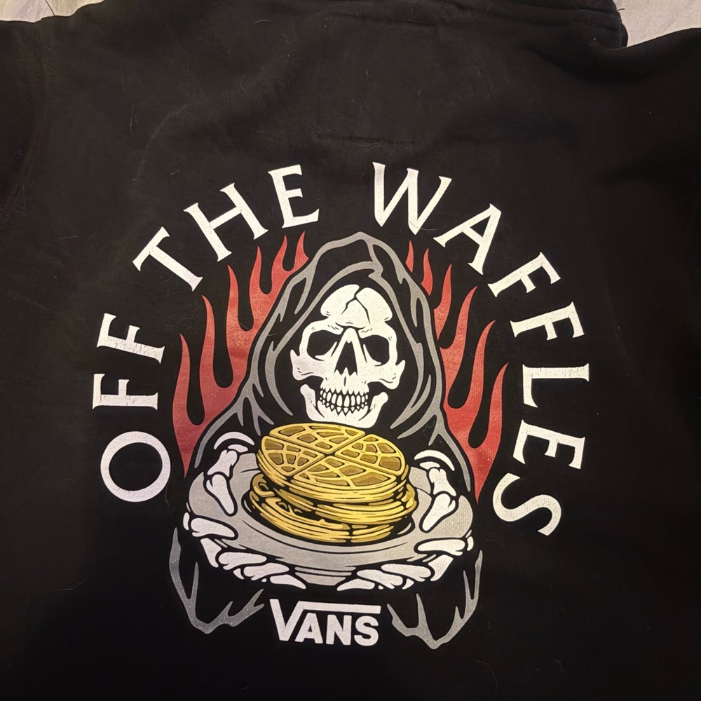 Vans Kids Graphic Sweatshirt – “Waffles of the Vans” Size M